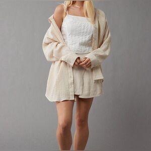 American Eagle Oversized Button Up Shirt